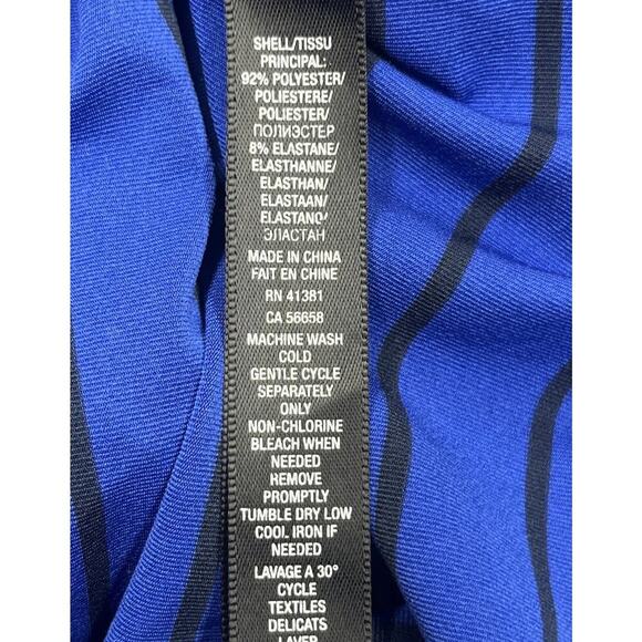 RLX Ralph Lauren Performance For Polo Shirt Men Size L Blue Striped Stretch - Picture 9 of 11